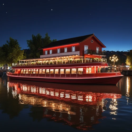 houseboat,floating restaurant,riverboat,turku,danube cruise,passenger ship,night view of red rose,paddle steamer,york boat,swan boat,paddlewheel,constellation swan,electric boat,bamberg,row-boat,boat house,limmat,boathouse,gothenburg,edam,Photography,General,Realistic