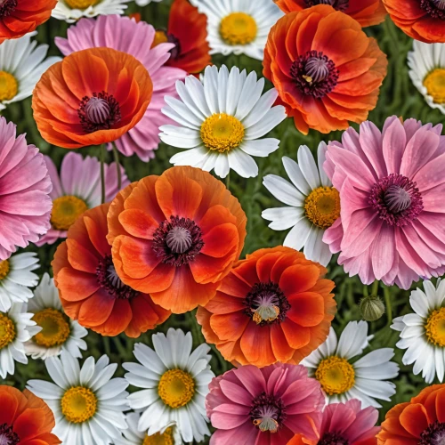 gerbera daisies,australian daisies,colorful daisy,colorful flowers,floral digital background,pink daisies,african daisies,gerbera,blanket of flowers,retro flowers,flower background,barberton daisies,zinnias,blanket flowers,flowers png,orange red flowers,colorful floral,daisies,floral background,red orange flowers,Photography,General,Realistic