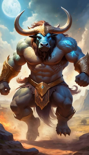 minotaur,tribal bull,poseidon god face,bull,cape buffalo,the zodiac sign taurus,dane axe,skylander giants,oxpecker,taurus,water buffalo,horns cow,norse,strongman,sea god,ox,bison,hercules,fantasy warrior,poseidon,Illustration,Realistic Fantasy,Realistic Fantasy 01