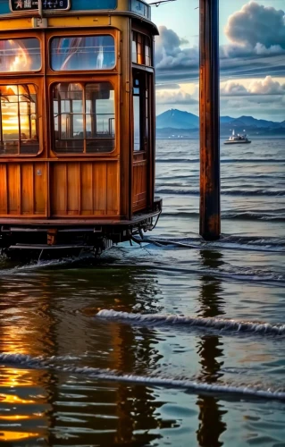 water taxi,floating huts,ferryboat,floating restaurant,cable car,cable cars,houseboat,federsee pier,taxi boat,old wooden boat at sunrise,lake constance,cablecar,san francisco bay,fishing pier,ferry boat,wooden pier,inle lake,old pier,water bus,the pier