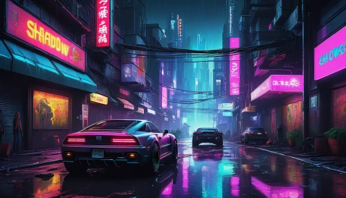 neon arrows,cyberpunk,neon,cityscape,neon lights,toyota ae85,colorful city,tokyo city,street canyon,80s,urban,shinjuku,80's design,tokyo,mazda rx-7,aesthetic,alley,neon light,alleyway,3d car wallpaper,Art,Classical Oil Painting,Classical Oil Painting 29