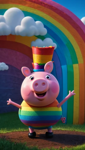 raimbow,rainbow pencil background,agnes,rainbow background,gay pride,rainbow,pot of gold background,pride parade,rainbow flag,patrick's day,piglet,colors rainbow,lucky pig,rainbow clouds,rainbow colors,lgbtq,rainbow tags,rainbow rabbit,cute cartoon character,porker,Photography,General,Fantasy