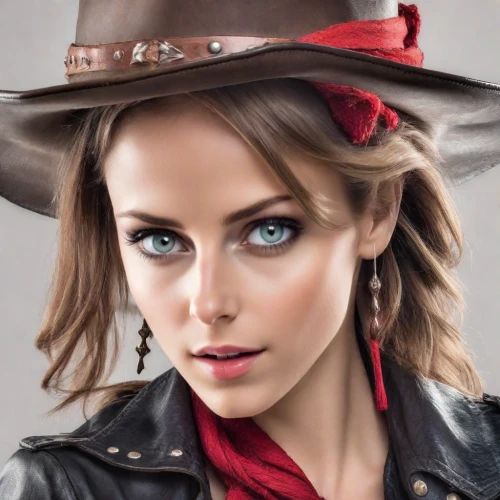 leather hat,cowgirl,brown hat,cowboy hat,pointed hat,cowgirls,the hat-female,girl wearing hat,hatter,woman's hat,western,wild west,the hat of the woman,red hat,steampunk,black hat,beret,stetson,women's hat,witch hat,Photography,Realistic