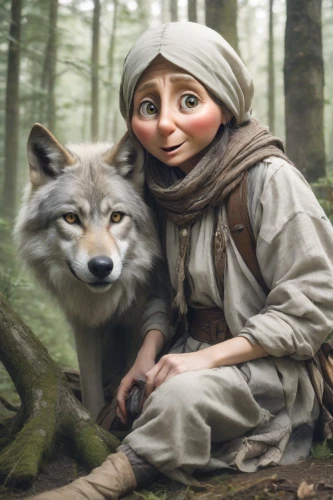red riding hood,little red riding hood,european wolf,bohemian shepherd,biblical narrative characters,girl with dog,two wolves,digital compositing,photoshop manipulation,photomanipulation,howling wolf,wolfdog,fantasy picture,wolf couple,photo manipulation,woodland animals,wolves,human and animal,fantasy portrait,laika,Photography,Realistic