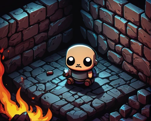 game illustration,adventure game,dungeon,catacombs,game art,door to hell,dungeons,action-adventure game,android game,flickering flame,pixel art,burned out,torchlight,cellar,furnace,the tile plug-in,cobble,collected game assets,basement,invader,Conceptual Art,Sci-Fi,Sci-Fi 05