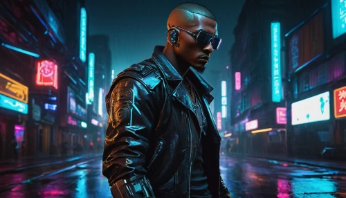 cyberpunk,matrix,blade,3d man,mute,cyber glasses,electro,daredevil,cyber,novelist,merc,terminator,futuristic,4k wallpaper,renegade,hd wallpaper,cyborg,would a background,cg artwork,jacket,Conceptual Art,Daily,Daily 10