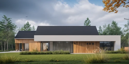 timber house,3d rendering,inverted cottage,eco-construction,modern house,danish house,smart home,wooden house,folding roof,frisian house,mid century house,residential house,grass roof,house in the forest,dunes house,render,smart house,prefabricated buildings,crown render,archidaily,Photography,General,Realistic