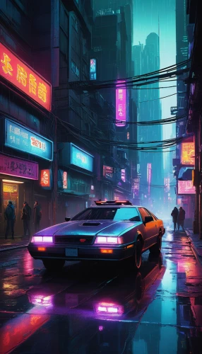 cyberpunk,neon arrows,futuristic,80s,neon,futuristic landscape,80's design,neon lights,cityscape,futuristic car,shanghai,neon ghosts,elektrocar,tokyo city,colorful city,urban,vapor,retro styled,corvette,retro car,Unique,3D,Toy