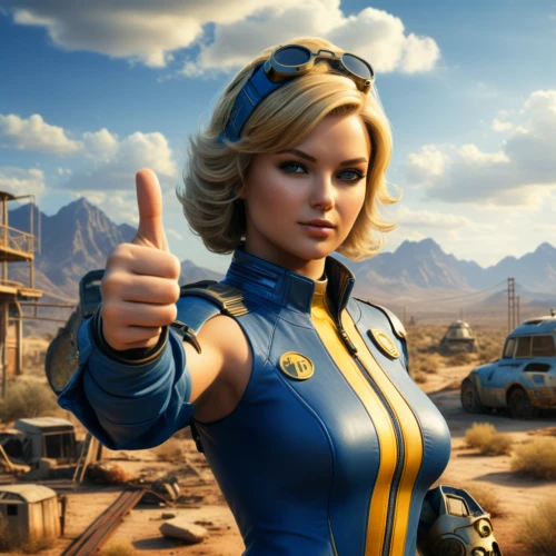 fallout4,fallout,fresh fallout,blue angels,thumbs-up,captain marvel,thumbs up,captain p 2-5,female doctor,female nurse,retro women,woman pointing,woman holding gun,stewardess,pointing woman,lady pointing,fallout shelter,civil defense,policewoman,full hd wallpaper,Illustration,American Style,American Style 02