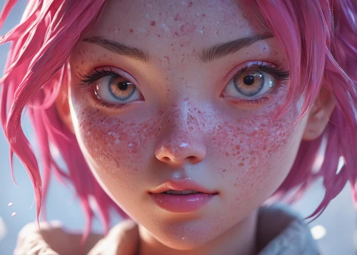 freckles,clementine,cinnamon girl,pink vector,nora,pink glitter,freckle,pink beauty,pink dawn,pupils,pink salt,3d rendered,natural cosmetic,red skin,pink diamond,vector girl,game art,b3d,cg artwork,fae,Conceptual Art,Fantasy,Fantasy 01