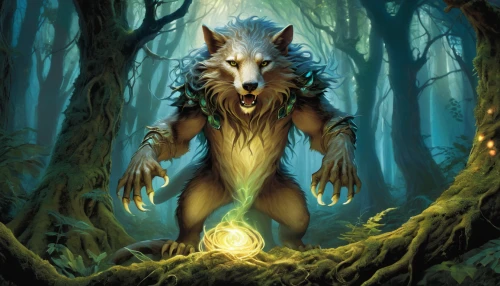 howling wolf,druid,druids,dryad,werewolf,werewolves,shamanic,druid grove,forest king lion,shamanism,forest animal,posavac hound,ninebark,faun,wolfman,wolf,forest man,sorceress,forest dragon,constellation wolf,Illustration,Realistic Fantasy,Realistic Fantasy 14