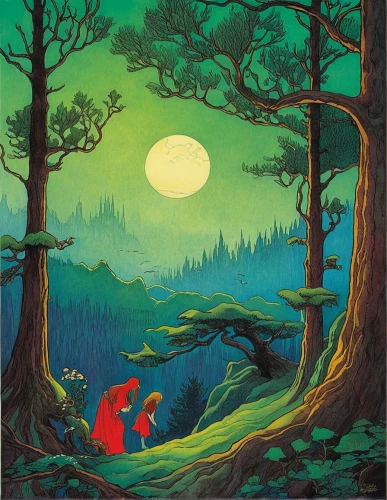 happy children playing in the forest,children's fairy tale,frutti di bosco,little red riding hood,red riding hood,forest landscape,forest of dreams,forest workers,cartoon forest,enchanted forest,forest man,forest background,fairy forest,fairy tale,children's background,the forests,fairytale forest,a fairy tale,fairy tales,forest animals,Illustration,Realistic Fantasy,Realistic Fantasy 04