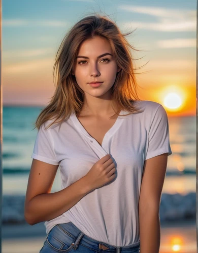 beach background,girl in t-shirt,portrait background,romantic portrait,beautiful young woman,portrait photographers,young woman,jeans background,girl on the dune,photographic background,colorful background,girl portrait,portrait photography,romantic look,landscape background,creative background,pretty young woman,female model,background images,girl in a long,Photography,General,Realistic