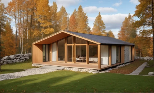 inverted cottage,prefabricated buildings,small cabin,timber house,folding roof,corten steel,wooden sauna,cubic house,summer house,eco-construction,log cabin,3d rendering,wooden house,frame house,grass roof,wooden hut,holiday home,wooden decking,cabin,archidaily