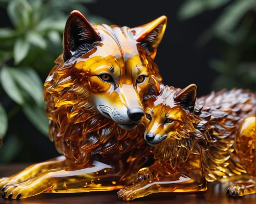 foxes,fox stacked animals,fox and hare,wood carving,vulpes vulpes,wolf couple,redfox,woodland animals,dhole,animal figure,fox,two wolves,a fox,carved wood,wood art,fox hunting,glass yard ornament,wolves,canidae,fox with cub,Photography,General,Natural