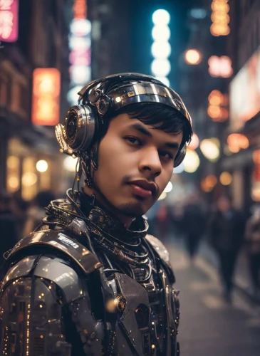 cyberpunk,cyborg,streampunk,asian costume,harajuku,nikko,vintage asian,futuristic,dj,motorcycle helmet,wireless headset,asian culture,disco,wearables,electronic music,cybernetics,hk,monk,tokyo ¡¡,alien warrior,Photography,Natural