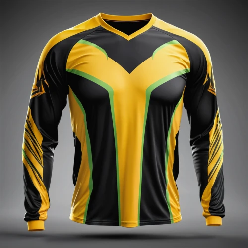 sports jersey,bicycle jersey,sports uniform,long-sleeve,martial arts uniform,maillot,yellow jacket,kryptarum-the bumble bee,sports gear,apparel,aa,long-sleeved t-shirt,black yellow,high-visibility clothing,bicycle clothing,sporting group,active shirt,rugby short,athletic,sportswear,Photography,General,Realistic