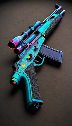 black light,carbine,water gun,paintball marker,pink vector,splatter,paint splatter,blue tiger,air pistol,colorful bleter,pistol,colt,cyan,garish,range stormer,cold weapon,thermal,alien weapon,riffle,assault rifle,Conceptual Art,Fantasy,Fantasy 09