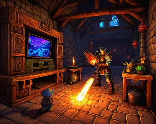 hearth,blacksmith,fireplace,collected game assets,tavern,torchlight,fire place,game room,action-adventure game,fireplaces,game illustration,massively multiplayer online role-playing game,shopkeeper,scandia gnome,fireside,log fire,devilwood,adventure game,3d fantasy,druid grove,Conceptual Art,Daily,Daily 28