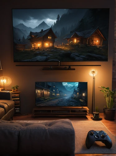 game room,home cinema,smart tv,playstation 4,home theater system,modern room,the cabin in the mountains,plasma tv,android tv game controller,livingroom,game consoles,little man cave,home game console accessory,great room,gaming console,boy's room picture,visual effect lighting,cabin,small cabin,widescreen,Photography,Documentary Photography,Documentary Photography 38