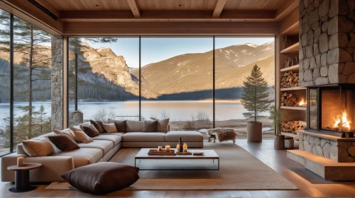 the cabin in the mountains,alpine style,fire place,chalet,house in mountains,house in the mountains,fireplaces,modern living room,mountain hut,avalanche protection,living room,livingroom,beautiful home,luxury home interior,log fire,window treatment,log cabin,mountain huts,engadin,wood window,Photography,General,Realistic