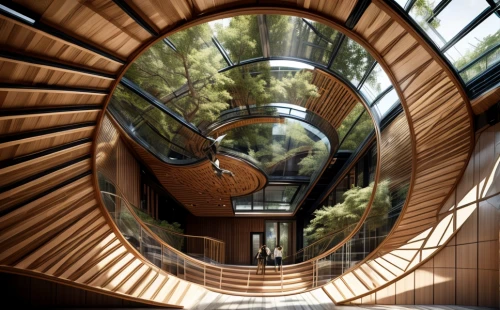 winding staircase,circular staircase,timber house,spiral staircase,wooden stairs,tree house hotel,daylighting,wood structure,outside staircase,spiral stairs,archidaily,tree house,wooden stair railing,wooden construction,wooden sauna,douglas fir,wood window,laminated wood,eco-construction,staircase