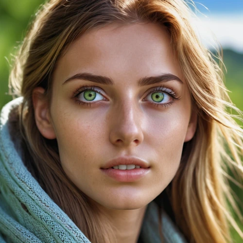 green eyes,heterochromia,women's eyes,natural cosmetic,mascara,pupils,golden eyes,woman portrait,girl portrait,retouching,beautiful face,eyes,gold eyes,mystical portrait of a girl,portrait photography,model beauty,blue eyes,hazel,peacock eye,female model,Photography,General,Realistic