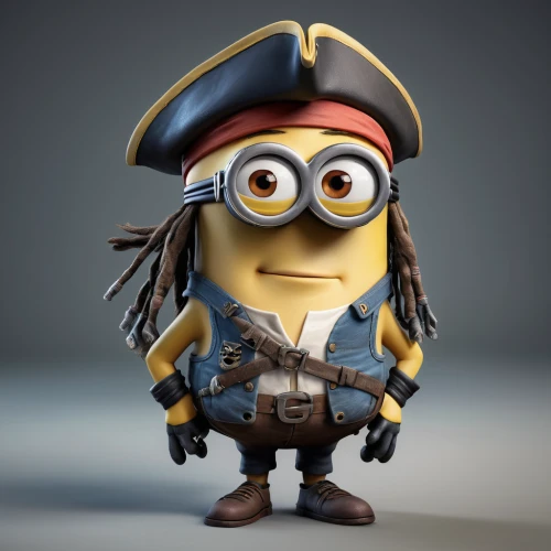 minion tim,dancing dave minion,minion,pirate,minions,pirate treasure,pirates,naval officer,bob,bob hat,pubg mascot,cute cartoon character,piracy,musketeer,admiral von tromp,skipper,despicable me,jolly roger,engineer,captain