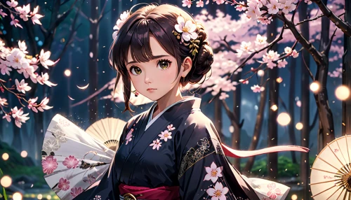 japanese sakura background,sakura background,japanese floral background,sakura blossoms,mukimono,sakura blossom,sakura flowers,kimono,anime japanese clothing,the cherry blossoms,cherry blossoms,plum blossoms,sakura tree,sakura flower,cold cherry blossoms,geisha girl,japanese art,sakura trees,geisha,cherry blossom,Anime,Anime,Realistic