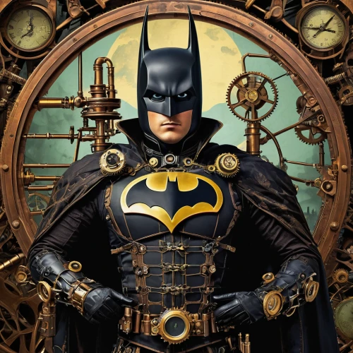 clockmaker,watchmaker,batman,steampunk,bat,scales of justice,barometer,hygrometer,digital compositing,clock face,superhero background,pocket watch,chronometer,lantern bat,time pointing,meticulous painting,ornate pocket watch,cuckoo clock,megabat,grandfather clock,Conceptual Art,Fantasy,Fantasy 25