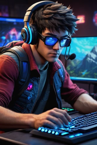gamer,dj,man with a computer,gamer zone,lan,gamers round,computer game,headset profile,e-sports,cyber glasses,connectcompetition,online support,gaming,coder,computer graphics,computer freak,game illustration,edit icon,computer games,battle gaming,Illustration,Paper based,Paper Based 03