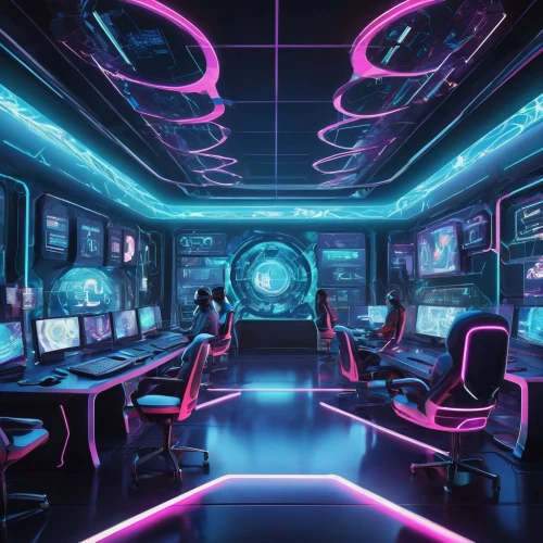 ufo interior,cyberspace,computer room,cyber,cyberpunk,sci fi surgery room,scifi,spaceship space,game room,nightclub,futuristic,neon human resources,sci - fi,sci-fi,arcade,neon ghosts,neon coffee,cybertruck,the server room,futuristic landscape,Conceptual Art,Sci-Fi,Sci-Fi 06