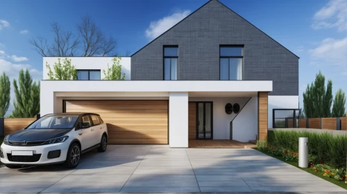 smart home,3d rendering,modern house,folding roof,residential house,housebuilding,smart house,floorplan home,houses clipart,house insurance,smarthome,landscape design sydney,garage door,house drawing,residential property,heat pumps,render,open-plan car,prefabricated buildings,electric charging,Photography,General,Realistic