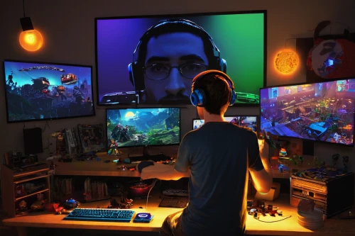 gamer zone,gamers round,multi-screen,game room,video gaming,lan,gamer,gaming,man with a computer,visual effect lighting,computer room,monitor wall,computer addiction,computer game,streaming,computer art,the fan's background,pc,gamers,playing room,Photography,Fashion Photography,Fashion Photography 19