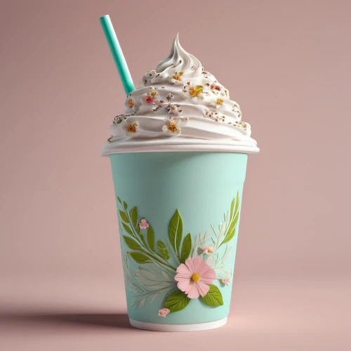 frappé coffee,mint blossom,crème de menthe,sweet whipped cream,floral with cappuccino,tropical drink,paper cup,whipped cream,floral mockup,ice cap,piña colada,low poly coffee,milkshake,crown render,starbucks,coffee cup sleeve,dandelion coffee,white sip,whip cream,currant shake,Illustration,Paper based,Paper Based 02