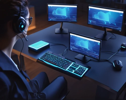 computer room,computer desk,monitors,night administrator,computer workstation,blur office background,cyber glasses,wireless headset,computer monitor,lures and buy new desktop,cyber crime,computer skype,computer business,computer graphics,fractal design,computer system,desktop computer,barebone computer,cybercrime,lan,Photography,Artistic Photography,Artistic Photography 03