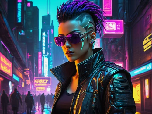 cyberpunk,ultraviolet,mohawk,cyber glasses,punk,80s,renegade,neon,futuristic,punk design,80's design,streampunk,pompadour,neon lights,cyber,neon arrows,purple wallpaper,terminator,neon light,mohawk hairstyle,Conceptual Art,Fantasy,Fantasy 18