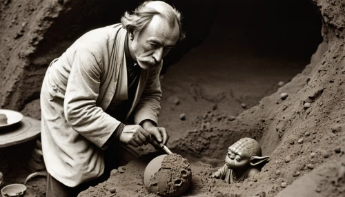 archaeological dig,excavation work,excavation,sculptor ed elliott,sand sculptures,excavation site,clay doll,clay figures,clay animation,atatürk,stone carving,enrico caruso,archeology,archaeology,sand art,stone man,roman excavation,digging,sand sculpture,grant wood,Photography,Black and white photography,Black and White Photography 15