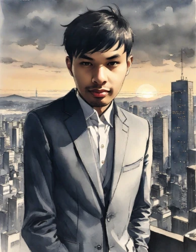 ceo,portrait background,custom portrait,world digital painting,saf francisco,edit icon,photo painting,real estate agent,a black man on a suit,city ​​portrait,business man,businessman,composite,artist portrait,twitch icon,investor,billionaire,suit actor,t1,an investor,Digital Art,Ink Drawing