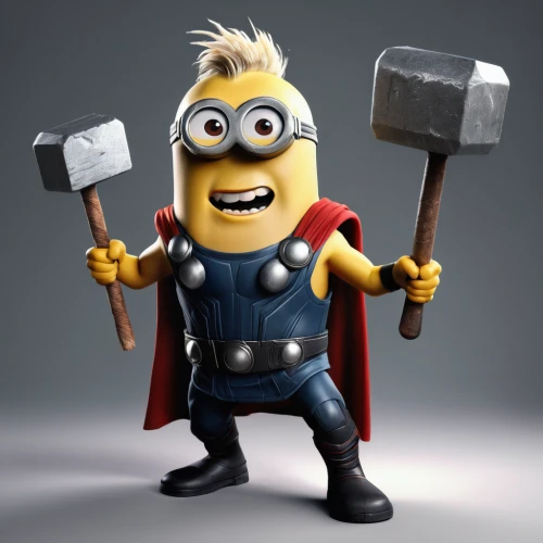 minion tim,minion hulk,dancing dave minion,minion,minions,god of thunder,a hammer,mini e,tangelo,aa,despicable me,aaa,minions guitar,hammer,cleanup,cinema 4d,greyskull,pubg mascot,a carpenter,wall