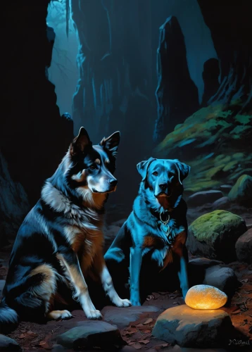 companion dog,color dogs,pet portrait,two dogs,dog illustration,two wolves,guards of the canyon,digital painting,laika,wolf couple,custom portrait,doggies,dog photography,dog-photography,rescue dogs,huskies,dog siblings,hunting dogs,wolves,german shepards,Conceptual Art,Oil color,Oil Color 10