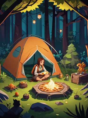 autumn camper,campsite,camping,campfires,campground,campfire,campers,tent camping,camping equipment,camping car,small camper,camping gear,game illustration,camping tipi,camp out,camping tents,camp fire,outdoor cooking,glamping,camp,Unique,Paper Cuts,Paper Cuts 05