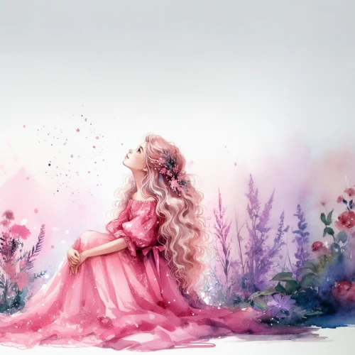 rosa 'the fairy,fairy tale character,rosa ' the fairy,fairy queen,rapunzel,fairy tale,fairytale characters,princess sofia,fairytales,cinderella,fairytale,a fairy tale,the snow queen,fairy tales,fantasia,fantasy picture,watercolor background,children's fairy tale,wonderland,eglantine