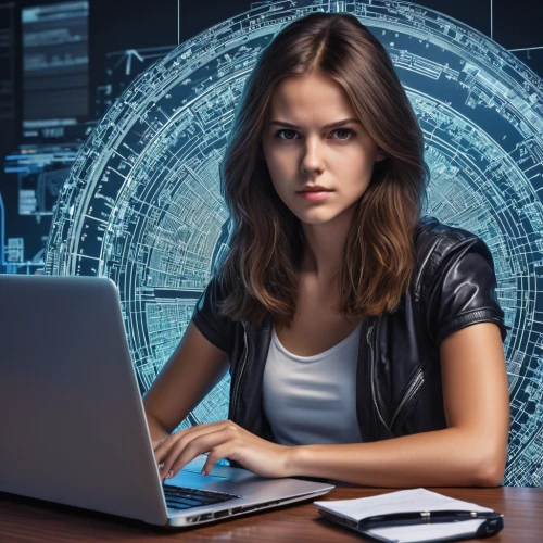 women in technology,girl at the computer,cyber security,digital identity,cybersecurity,blockchain management,digital rights management,cyber crime,computer code,computer freak,prospects for the future,crypto mining,computer security,digital marketing,blur office background,hacking,computer science,night administrator,cryptography,digital currency,Photography,General,Realistic