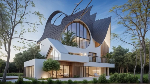 forest chapel,wooden church,modern architecture,modern house,3d rendering,timber house,archidaily,house shape,inverted cottage,build by mirza golam pir,wooden house,frame house,eco-construction,futuristic architecture,danish house,cubic house,dunes house,cube house,house in the forest,wood doghouse,Photography,General,Realistic