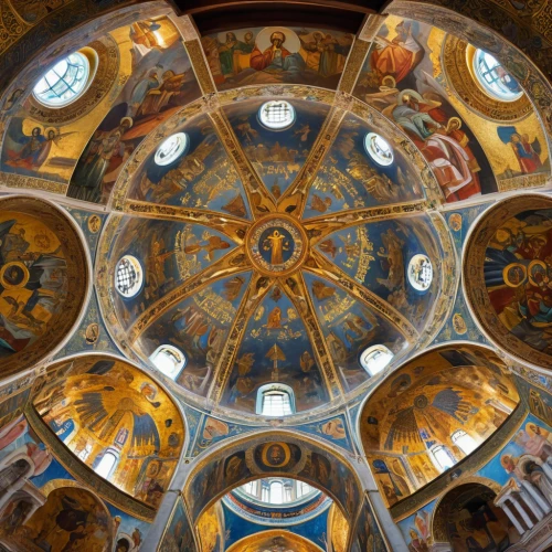 dome roof,rila monastery,baptistery,st mark's basilica,dome,byzantine architecture,monastery of santa maria delle grazie,ceiling,sistine chapel,florence cathedral,roof domes,the ceiling,vatican museum,musical dome,cupola,vaulted ceiling,kaempferia rotunda,basilica of saint peter,cathedral of modena,saint peter's basilica,Illustration,Realistic Fantasy,Realistic Fantasy 43