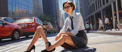 bussiness woman,white-collar worker,woman sitting,businesswomen,business women,businesswoman,woman in the car,girl sitting,street scene,girl and car,advertising figure,business woman,a pedestrian,fashion illustration,world digital painting,sci fiction illustration,pedestrian,city car,traffic cop,woman thinking,Art,Artistic Painting,Artistic Painting 08
