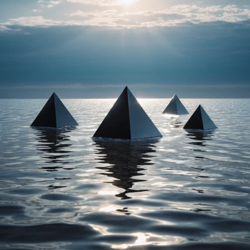 cube sea,paper boat,sailing boats,capsizes,sailboats,pyramids,cube stilt houses,sailing-boat,the ethereum,the people in the sea,pyramid,bermuda triangle,the shallow sea,sailing boat,sea,on the water surface,sails,eth,continental shelf,offshore wind park,Photography,General,Realistic