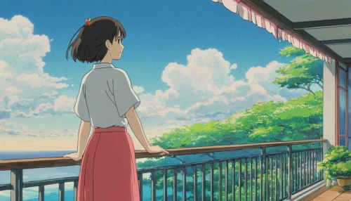 sakura background,studio ghibli,takato cherry blossoms,japanese sakura background,scenery,summer day,summer sky,japanese background,japanese waves,anime japanese clothing,overlook,sea breeze,芦ﾉ湖,the horizon,sakura,summer evening,beauty scene,yamada's rice fields,the scenery,aonori,Illustration,Japanese style,Japanese Style 04