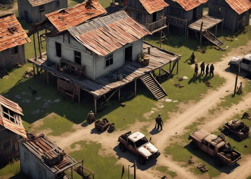wooden houses,medieval town,farmstead,escher village,villages,mud village,barracks,blocks of houses,roofs,blockhouse,old houses,house roofs,collected game assets,human settlement,houses,farm yard,cottages,town buildings,old town,knight village,Illustration,Realistic Fantasy,Realistic Fantasy 10